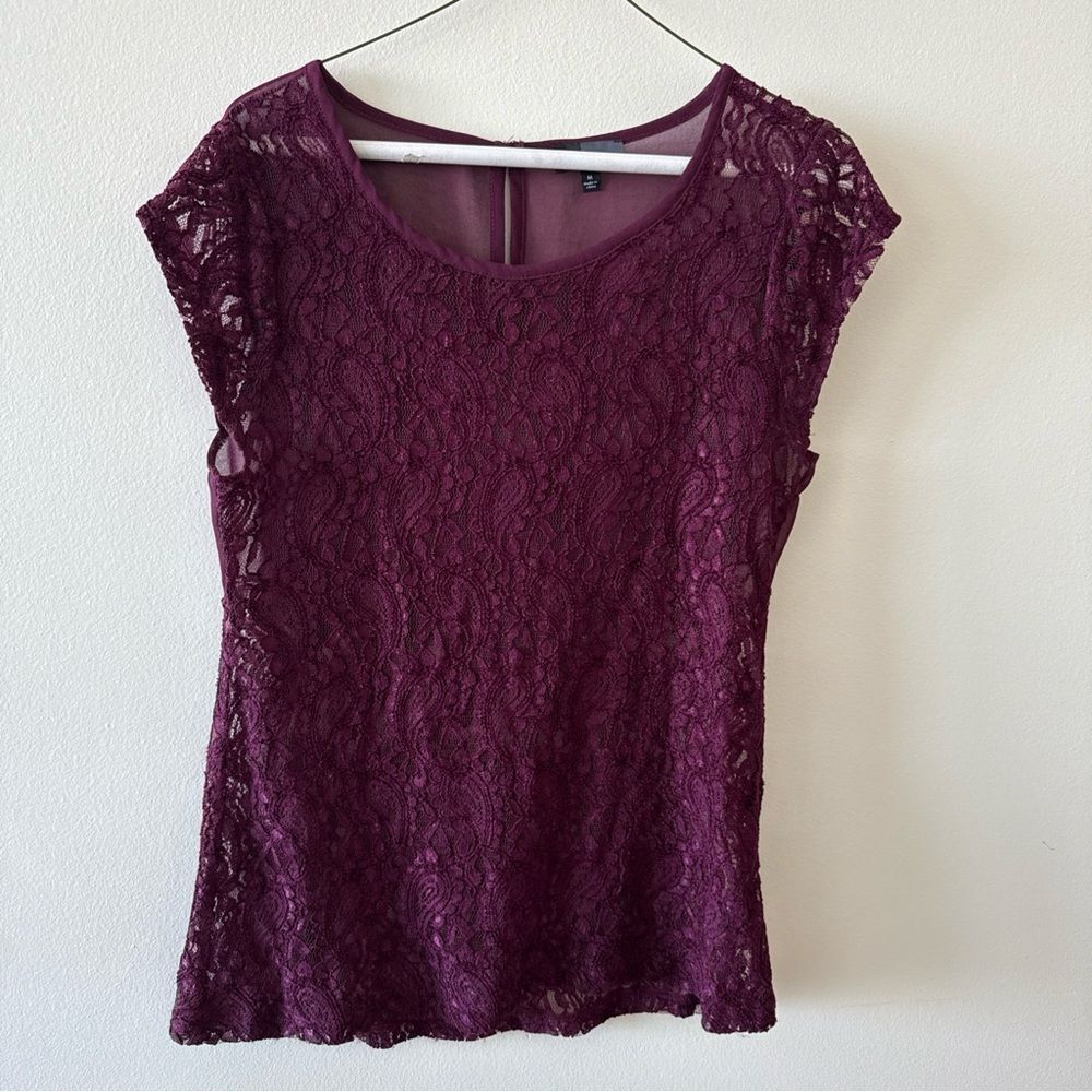 The Limited Purple Blouse Top Whimsigoth Fairy Grunge Sheer Size Medium